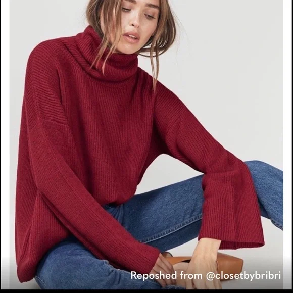 Reformation Florian Alpaca Sweater XS, color: red - Picture 2 of 8
